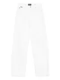 BOSS button-fly straight-leg jeans - White