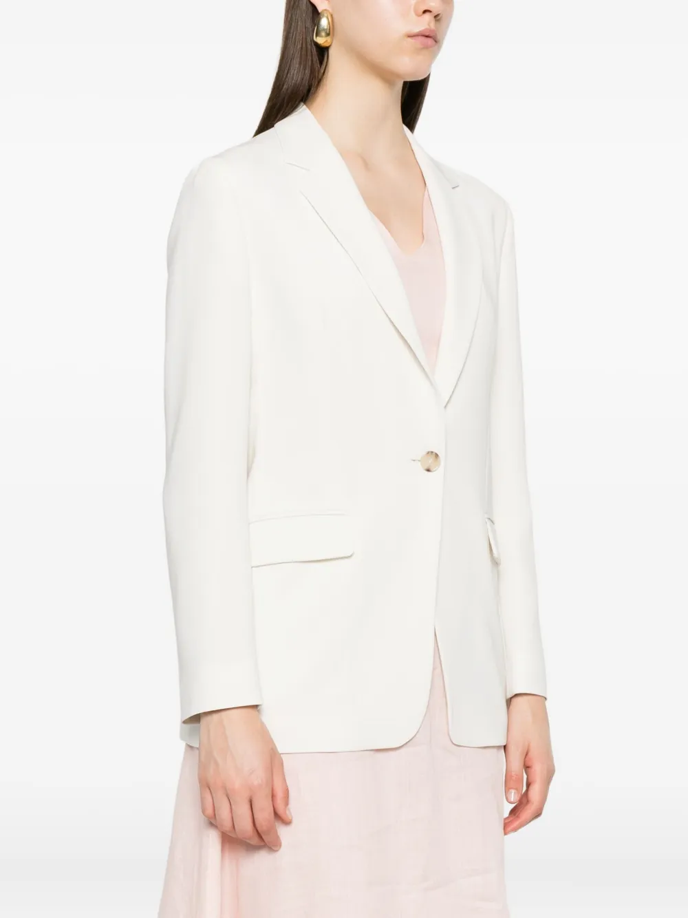 BOSS Blazer met enkele rij knopen Wit