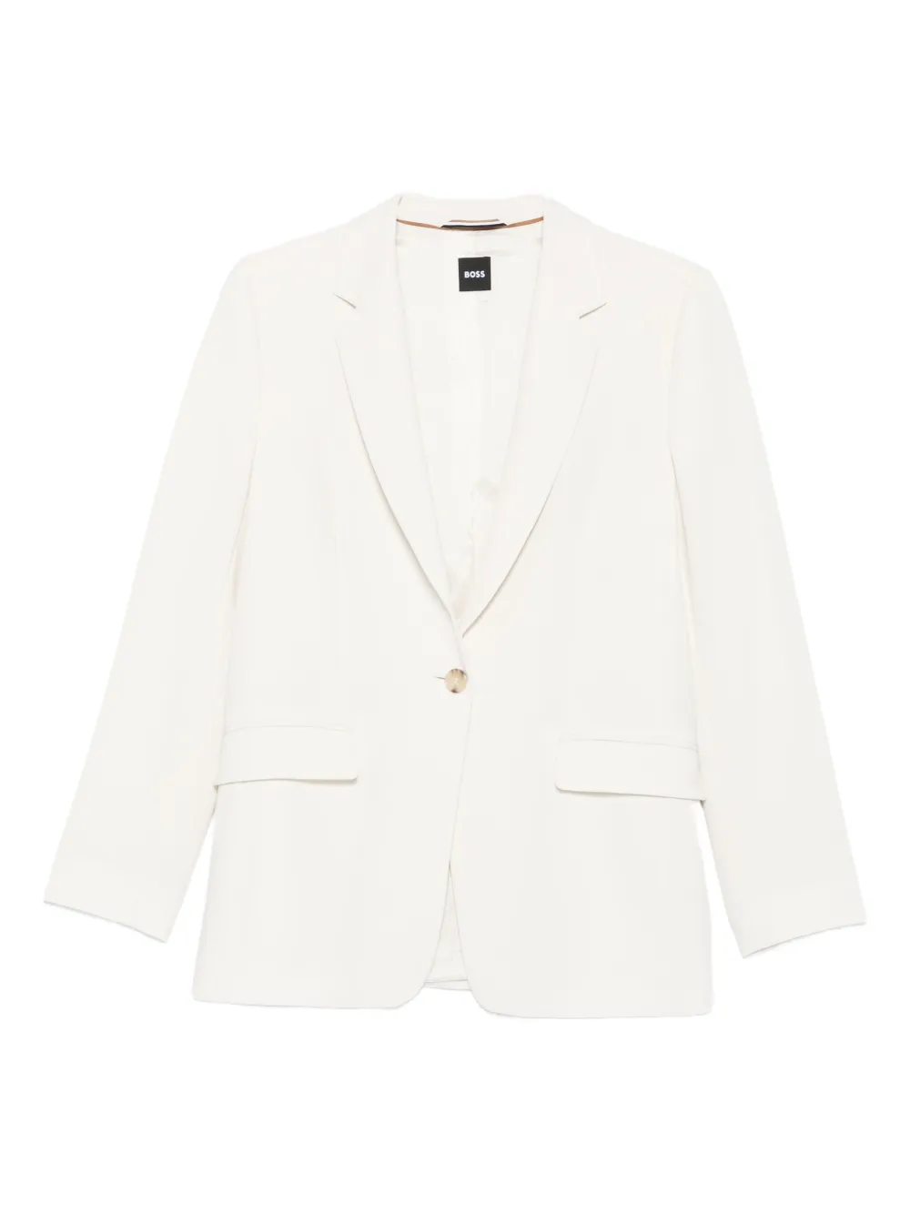 BOSS Blazer met enkele rij knopen Wit