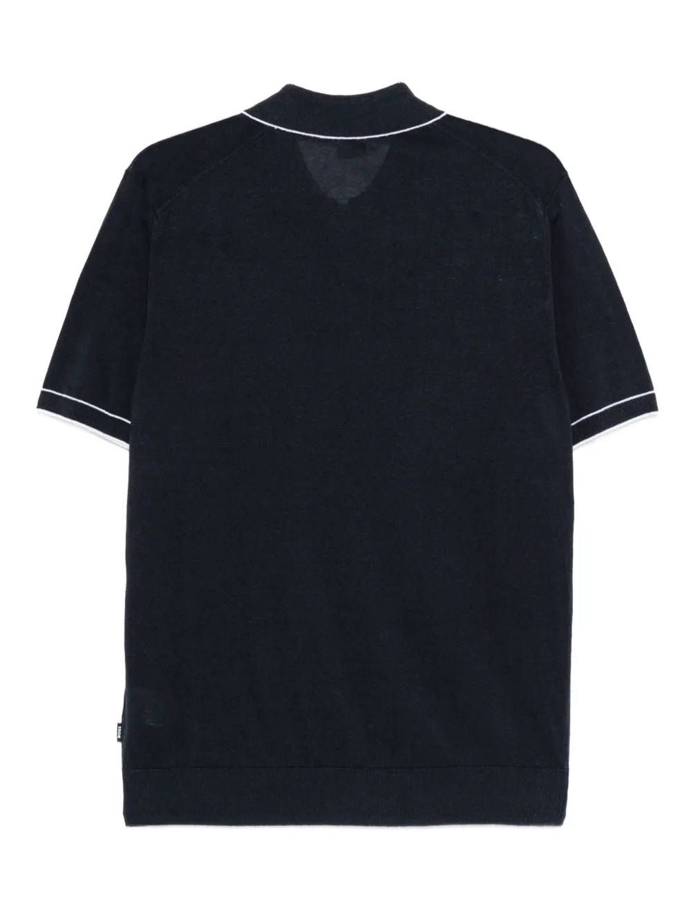 BOSS Linnen poloshirt - Blauw