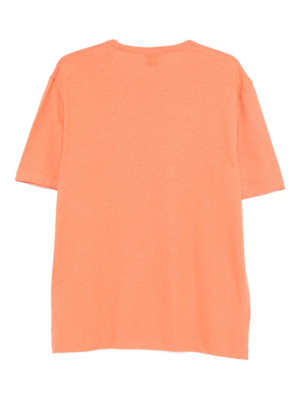 BOSS linen T-shirt Oranje