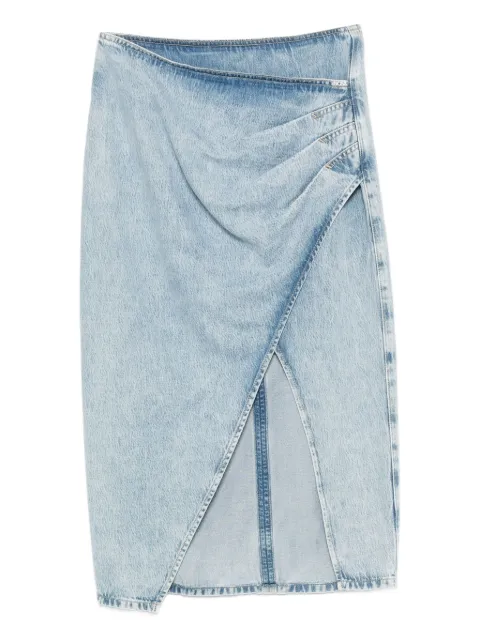 BOSS wrap-front denim skirt