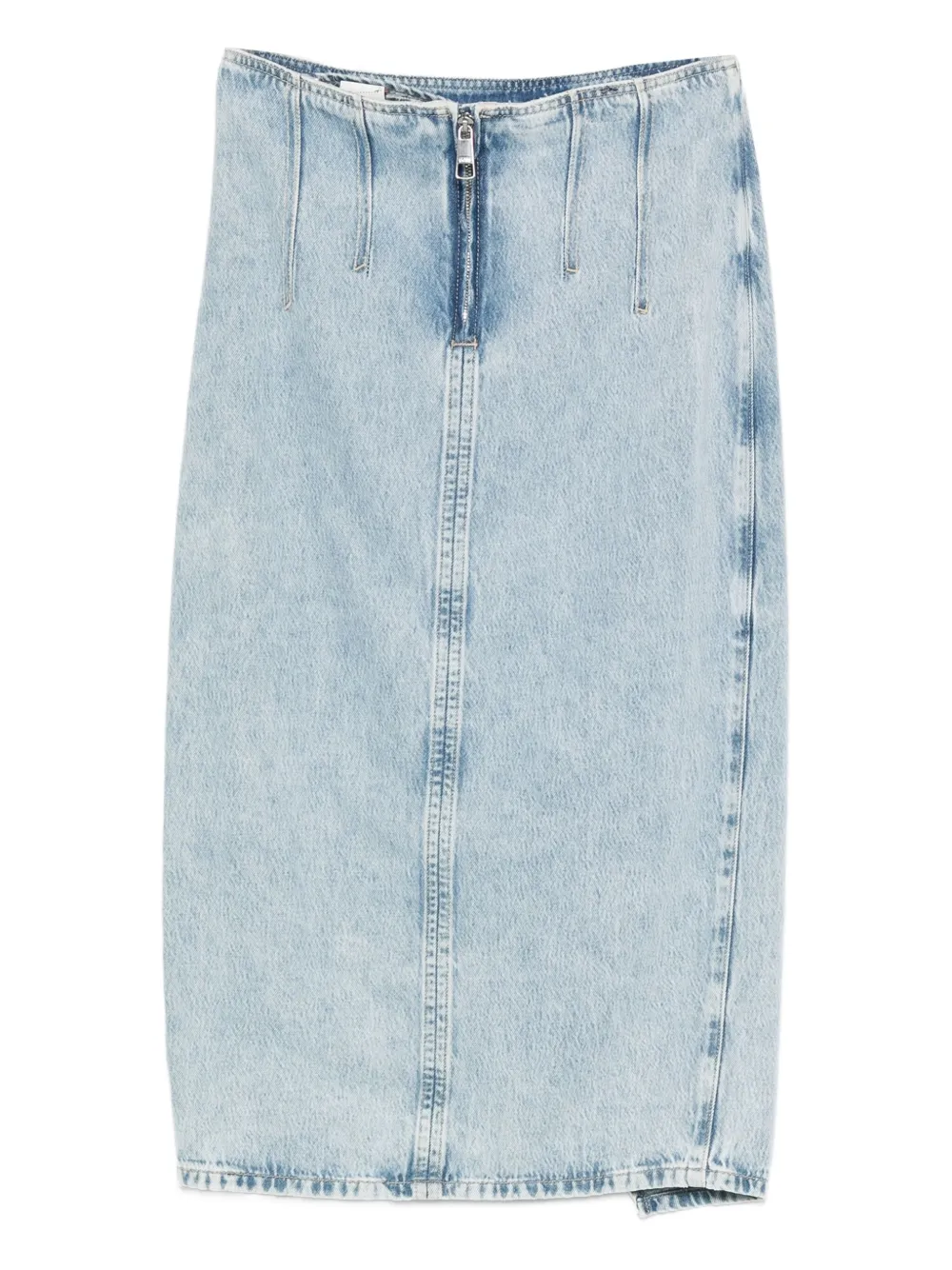 BOSS Denim wikkelrok Blauw