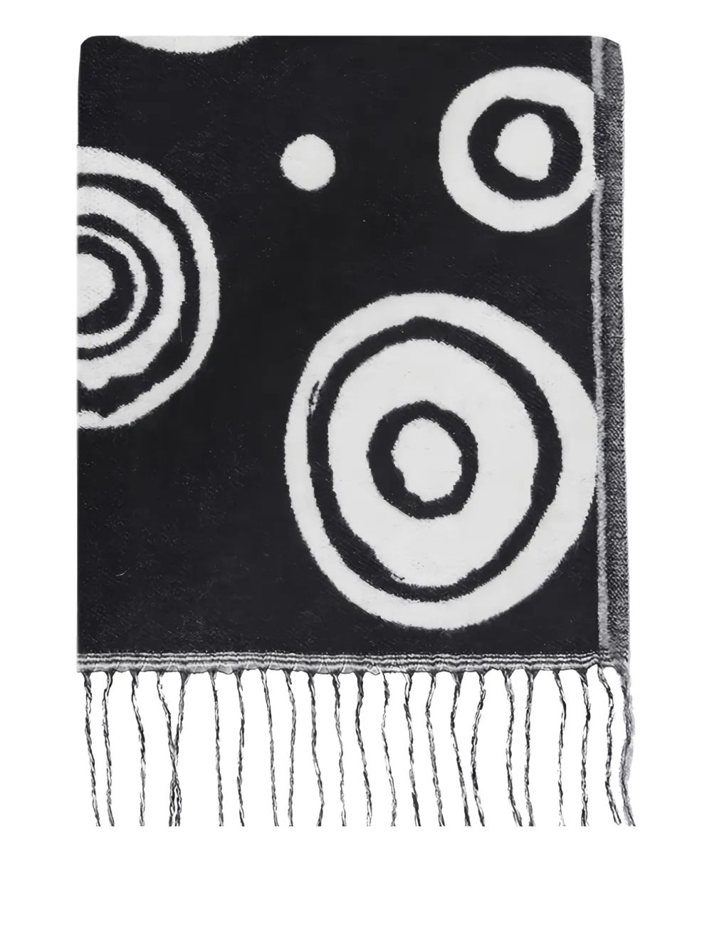 10 CORSO COMO circle-pattern reversible blanket | Black | Image 1