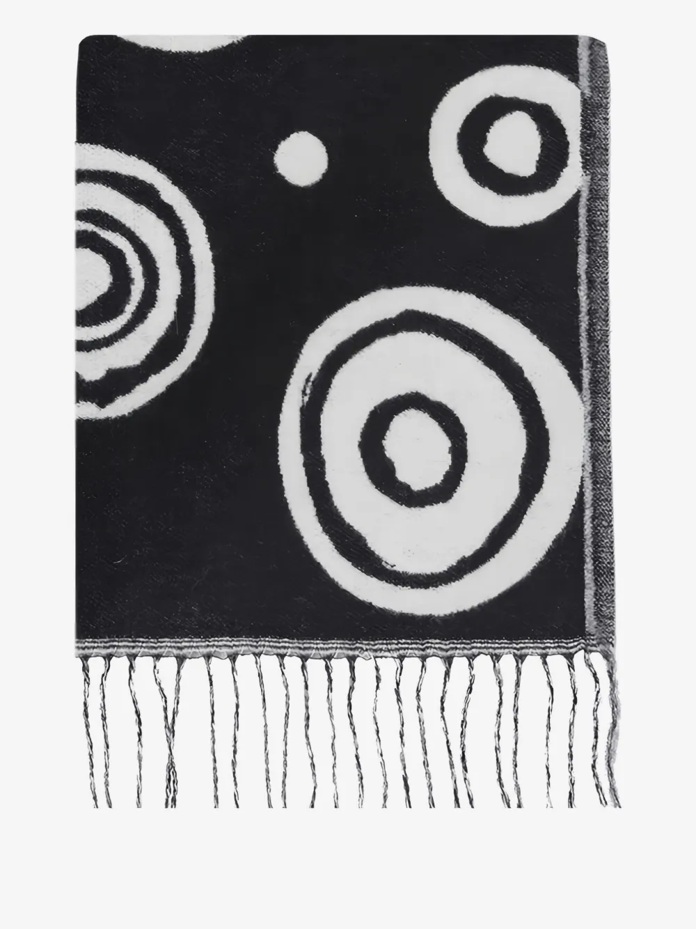 10 CORSO COMO circle-pattern reversible blanket | Black | Image 1