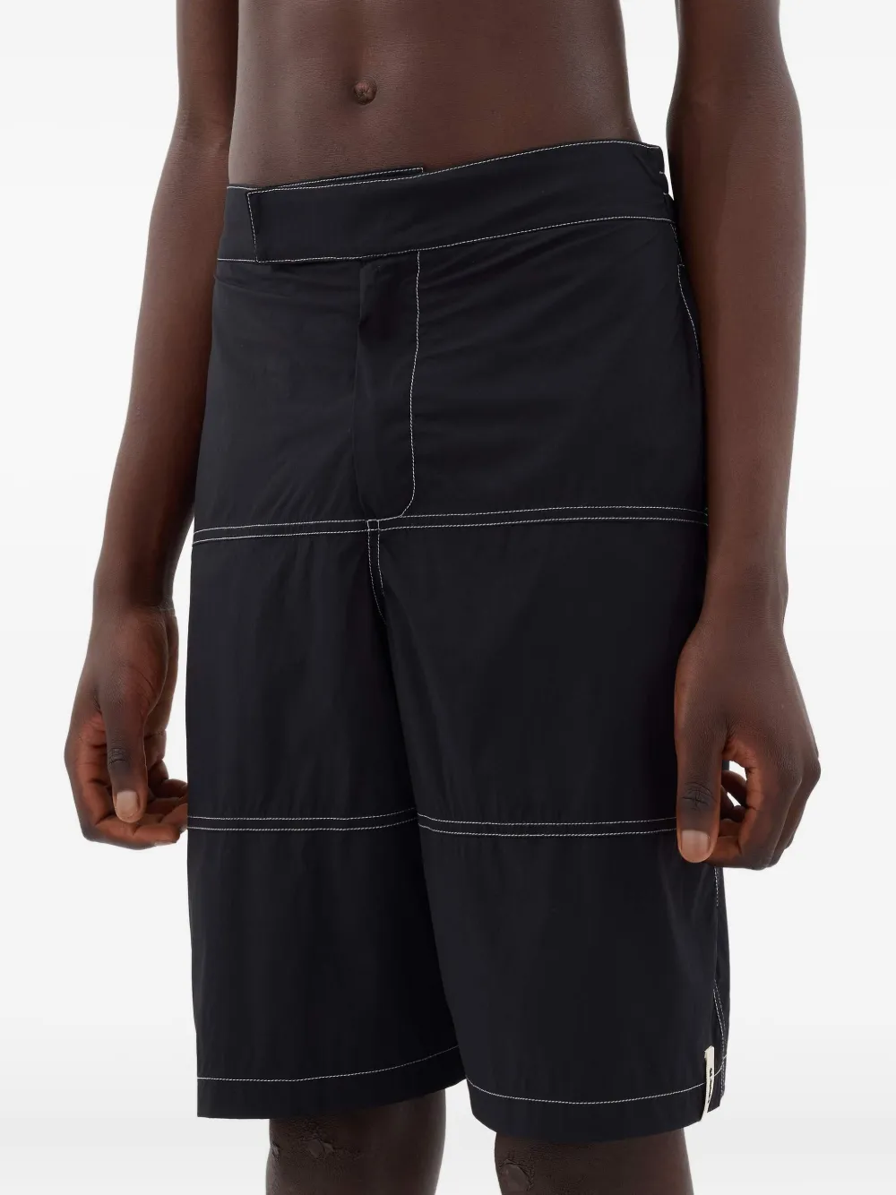Sunnei Shorts met haak en lus en vlakken Blauw