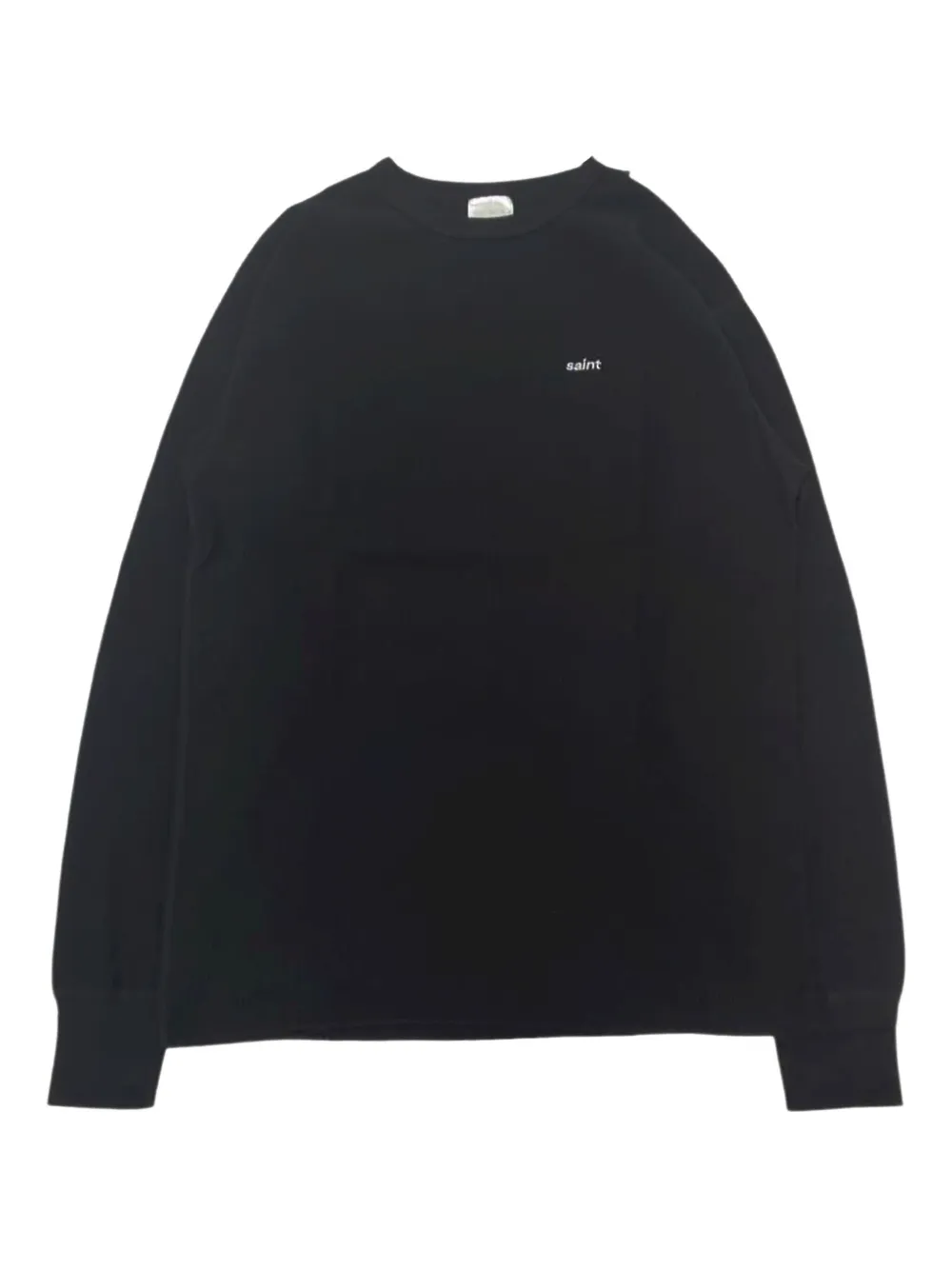 embroidered-logo long-sleeve top