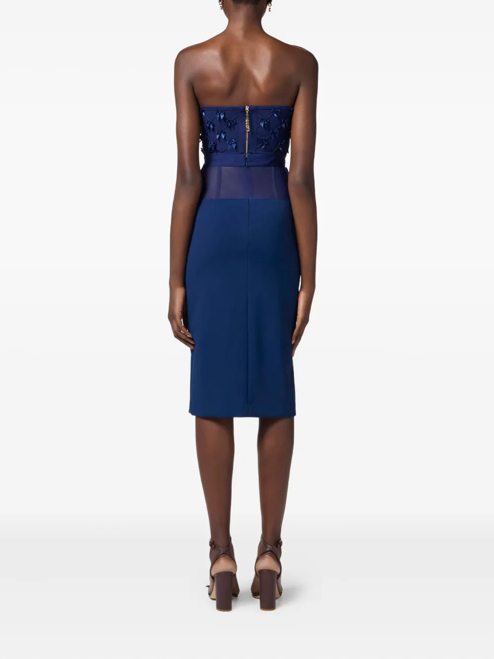 Elisabetta Franchi high-waist midi skirt - Blauw