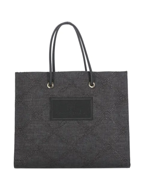 Elisabetta Franchi logo-patch tote bag