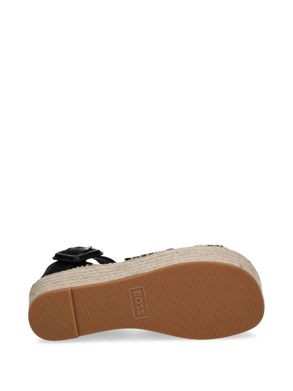 BOSS cross-strap espadrilles Black