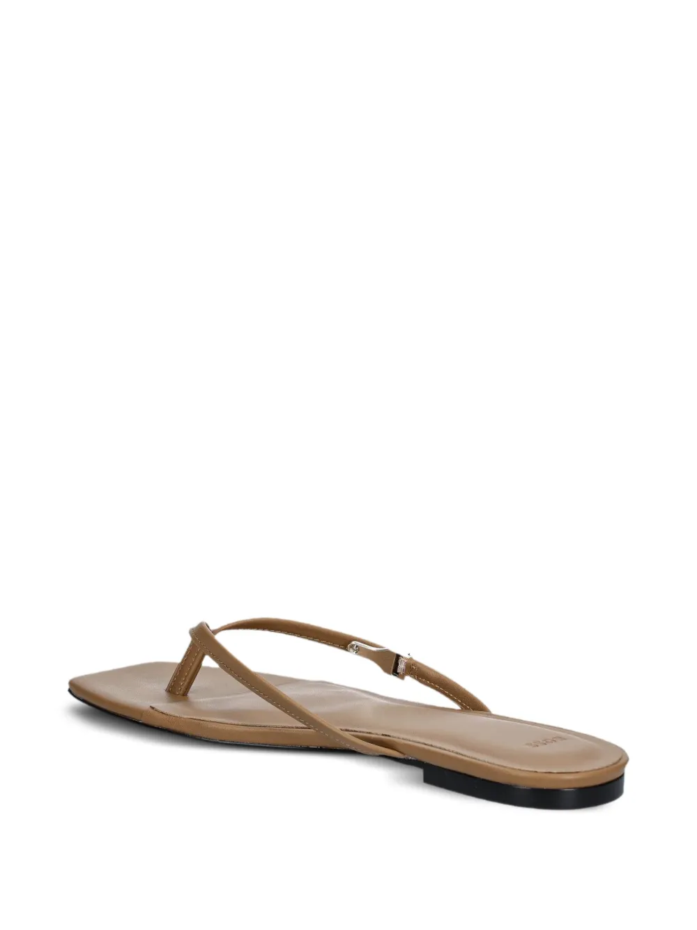 BOSS buckle-detail square-toe sandals Brown