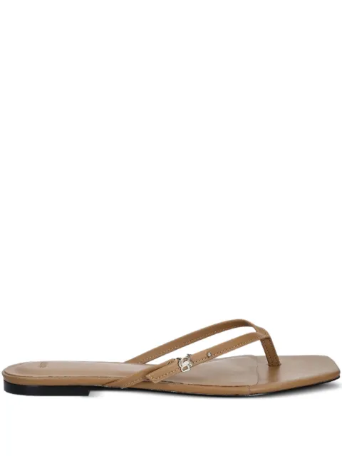 BOSS buckle-detail square-toe sandals