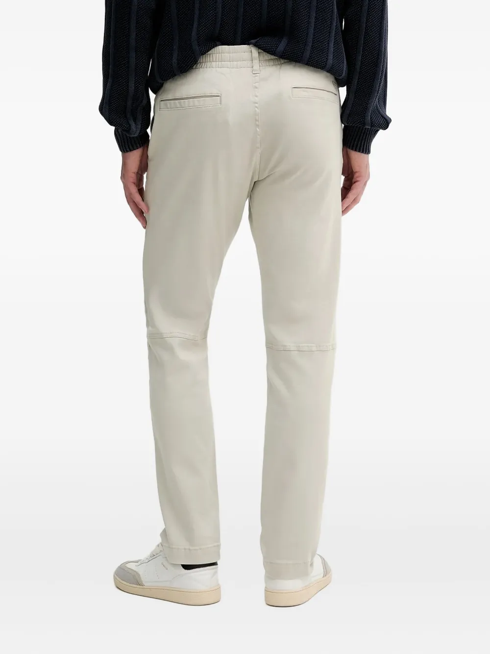 BOSS Broek met trekkoord manchetten - Beige