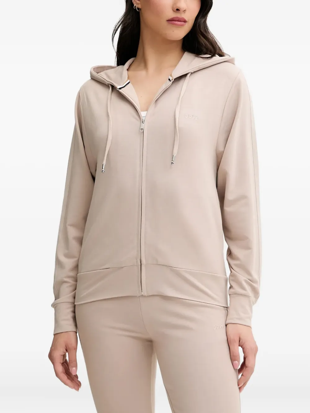 BOSS zip-up hoodie | Neutrals | Image 1