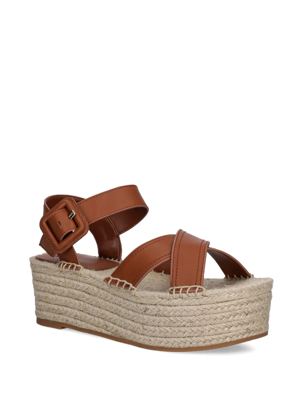 BOSS cross-strap espadrilles Brown