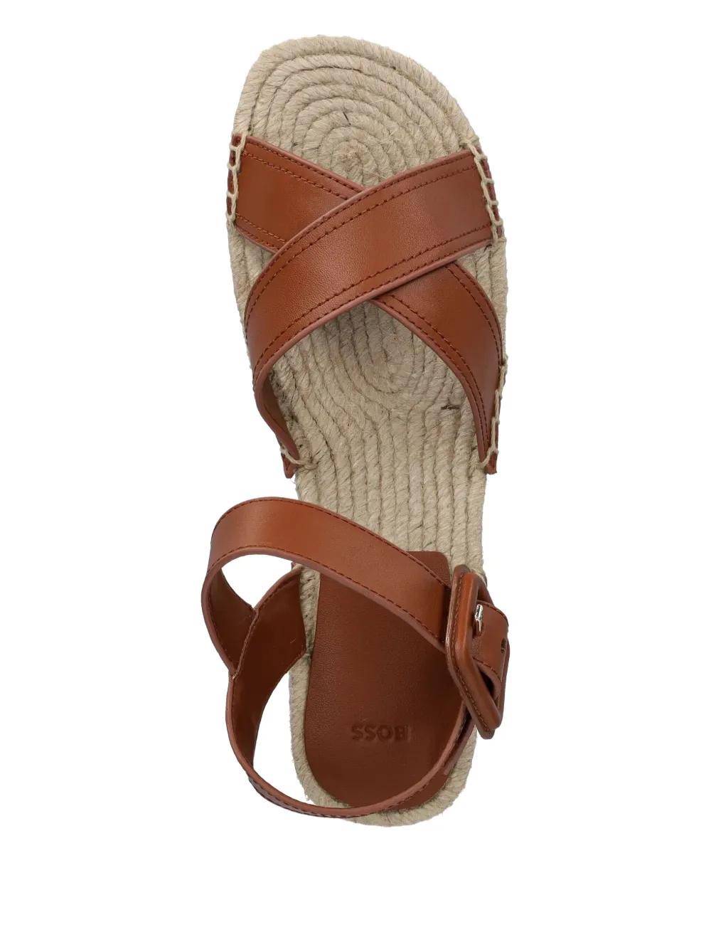 BOSS cross-strap espadrilles Brown