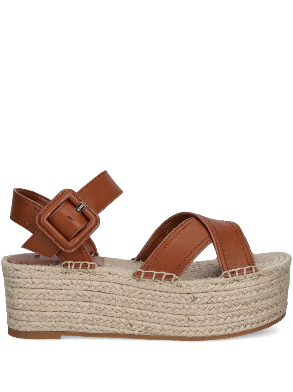 BOSS cross-strap espadrilles Brown