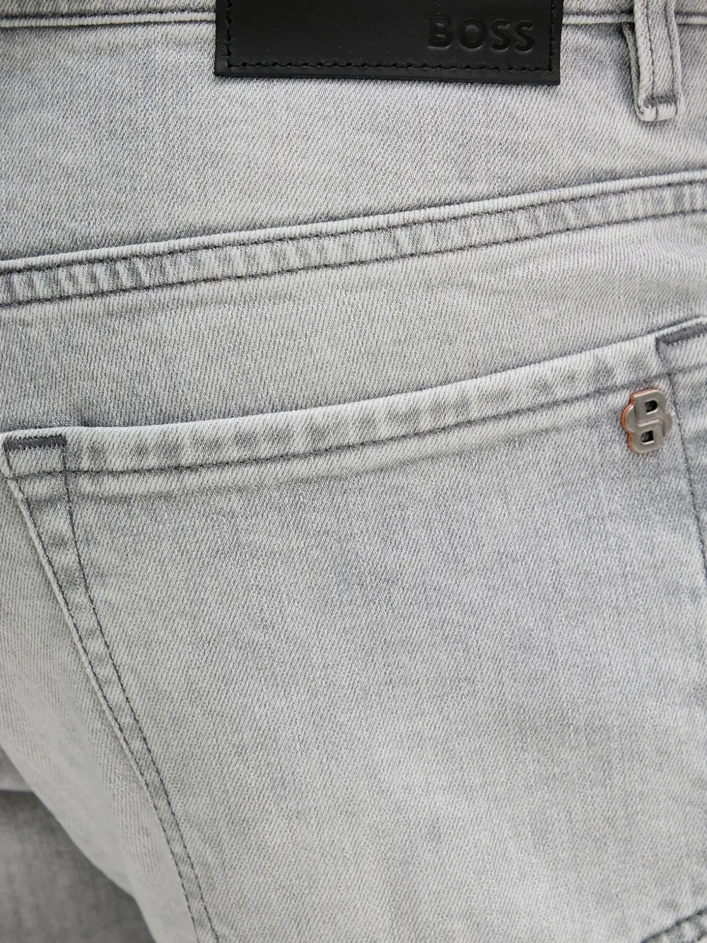 BOSS Jeans met logopatch Grijs