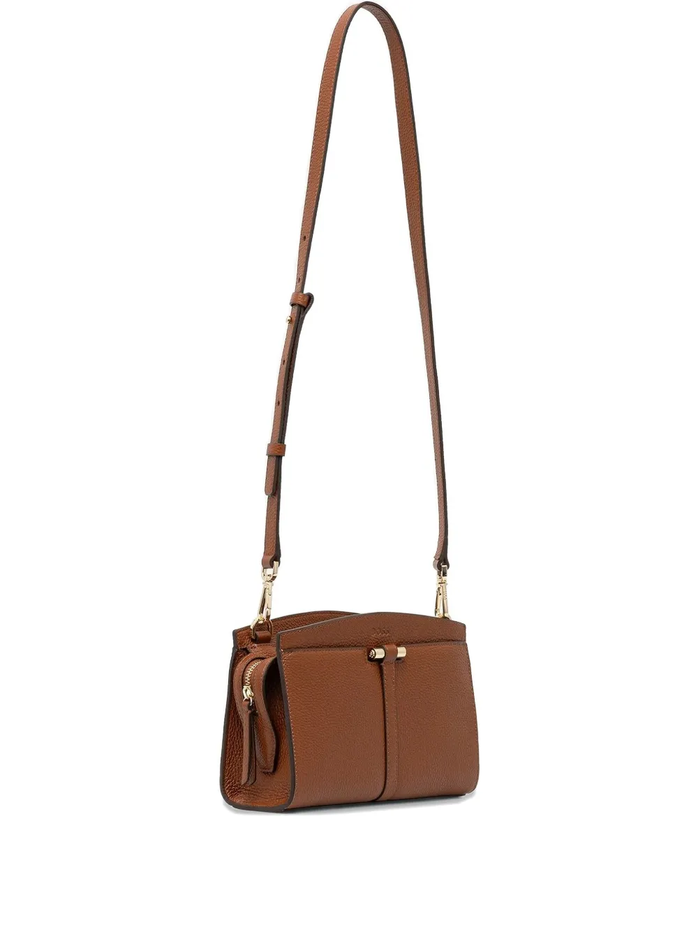 Hugo Boss Leather Cross Body Bag In Brown
