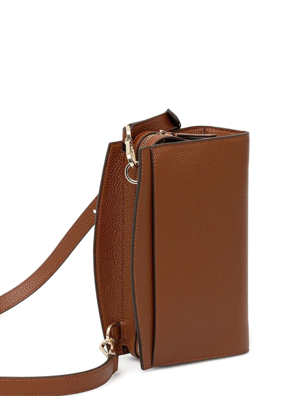 Hugo Boss Leather Cross Body Bag In Brown