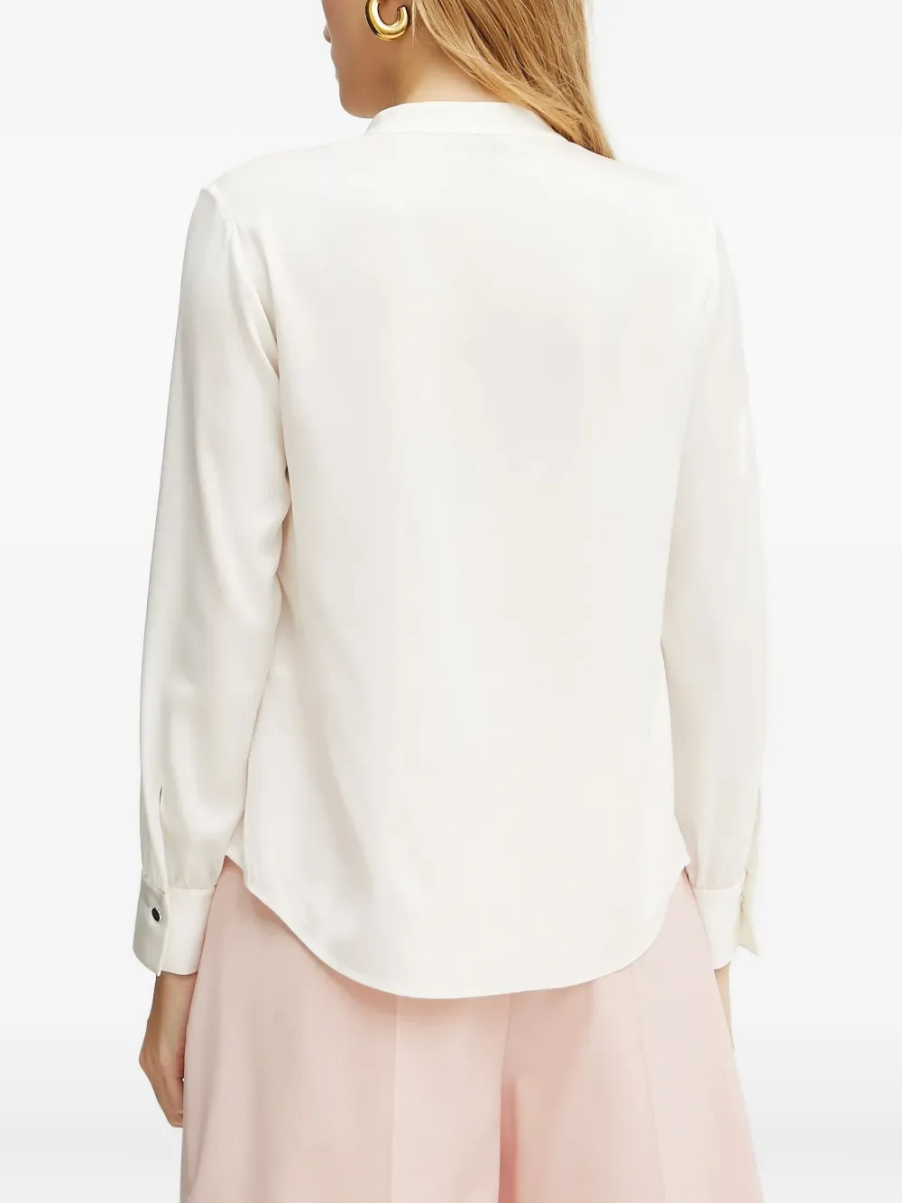 BOSS Blouse met lange mouwen Beige