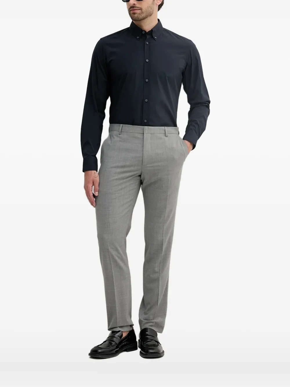 BOSS button-down shirt Zwart
