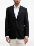 BOSS contrast-stitch single-breasted blazer - Black