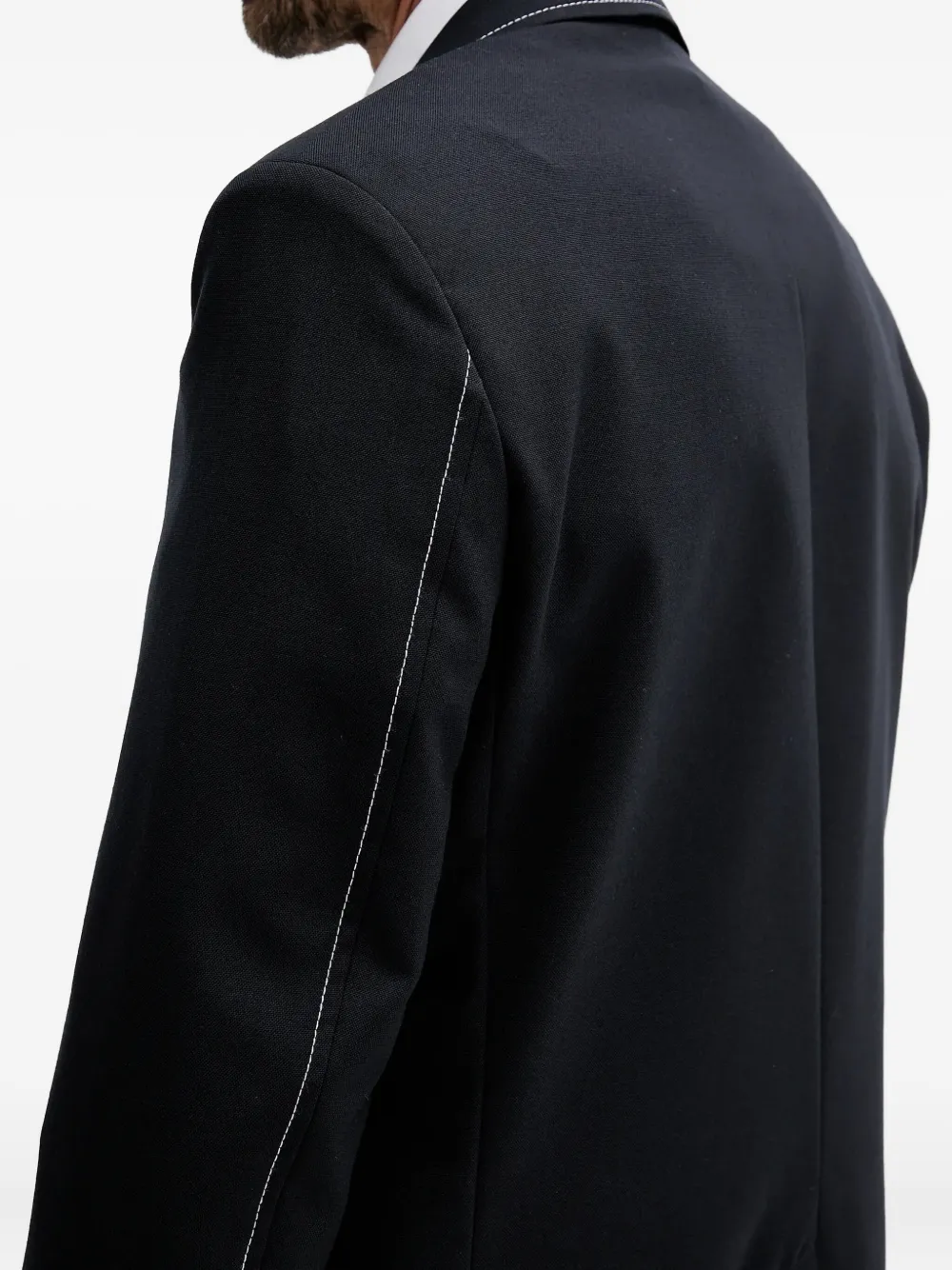 BOSS Blazer met enkele rij knopen Zwart