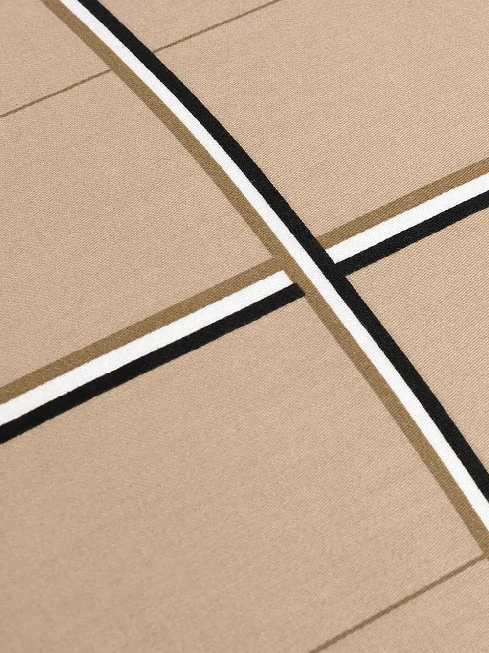 Hugo Boss Checked Zip Duvet Cover (200cm X 140cm) In Neutral