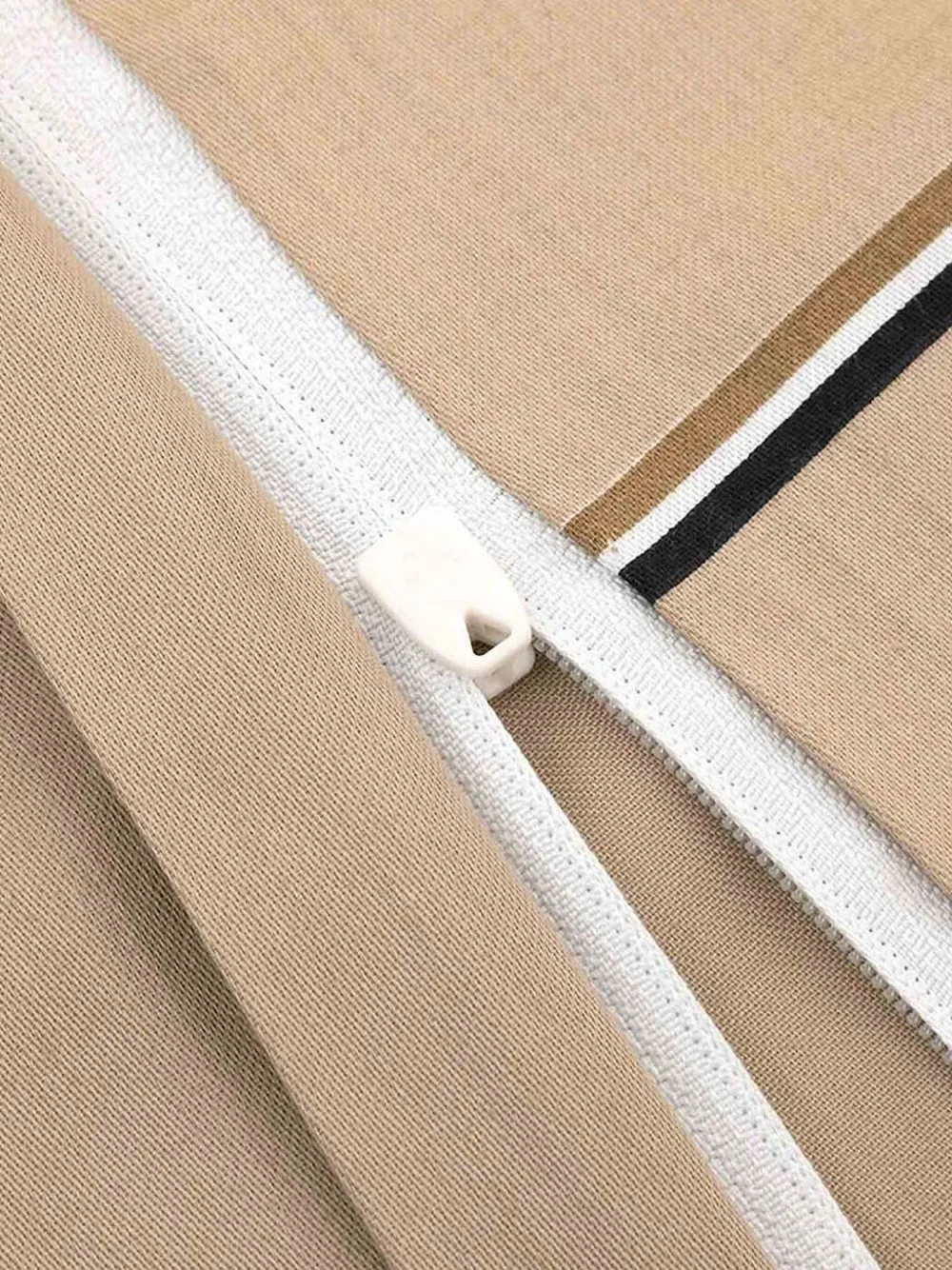 Hugo Boss Checked Zip Duvet Cover (200cm X 140cm) In Neutral