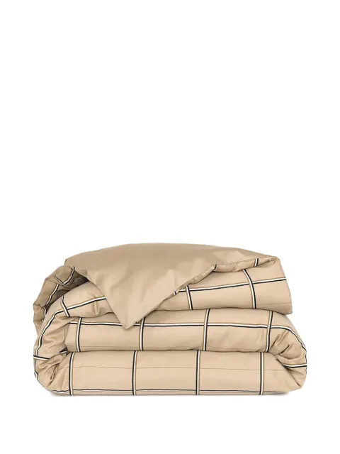 BOSS grid-pattern cotton duvet cover