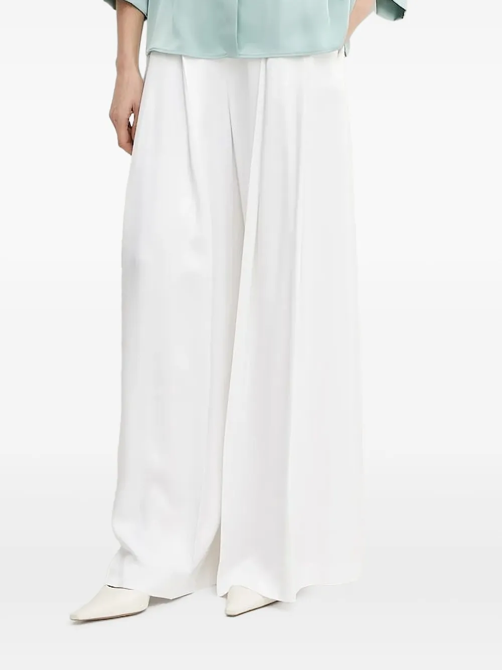 Hugo Boss Pleated Trousers In White