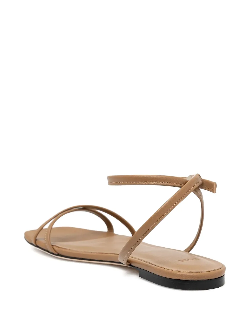 Hugo Boss Crossover Ankle-strap Sandals In Brown
