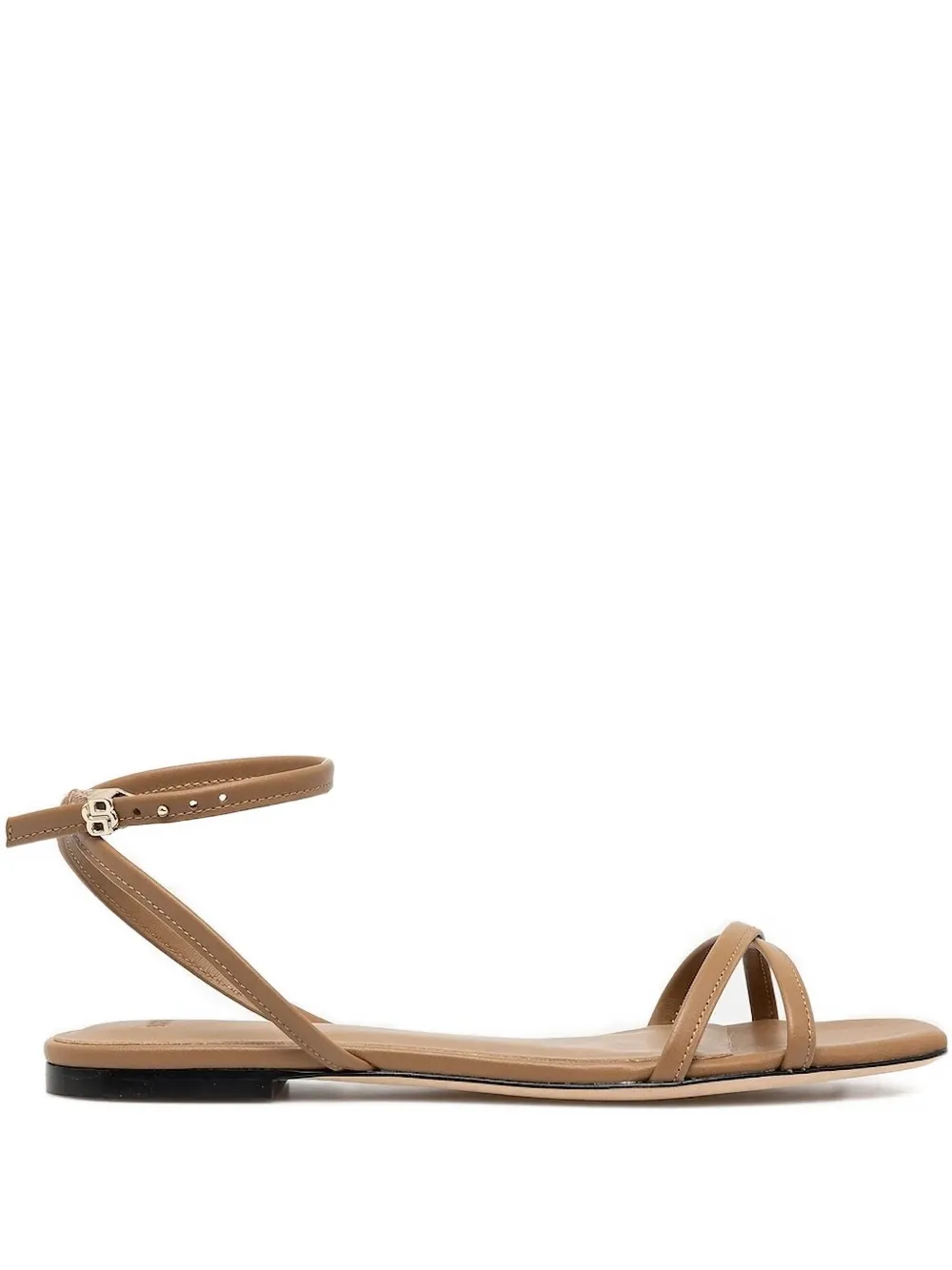 Hugo Boss Crossover Ankle-strap Sandals In Brown