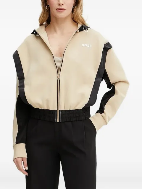 BOSS two-toned full-zip hoodie