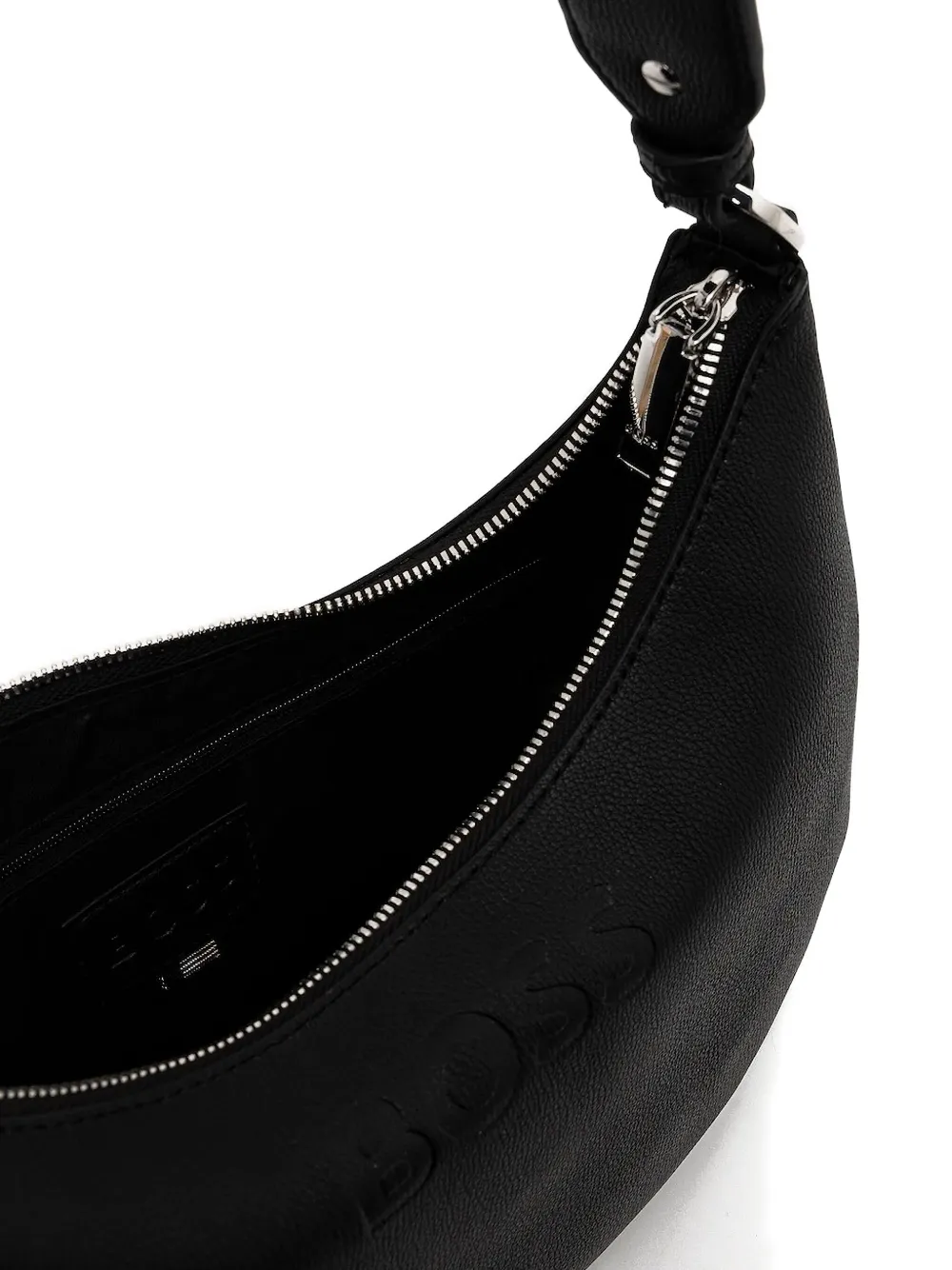 BOSS Crescent mini-tas met logo-reliëf Zwart