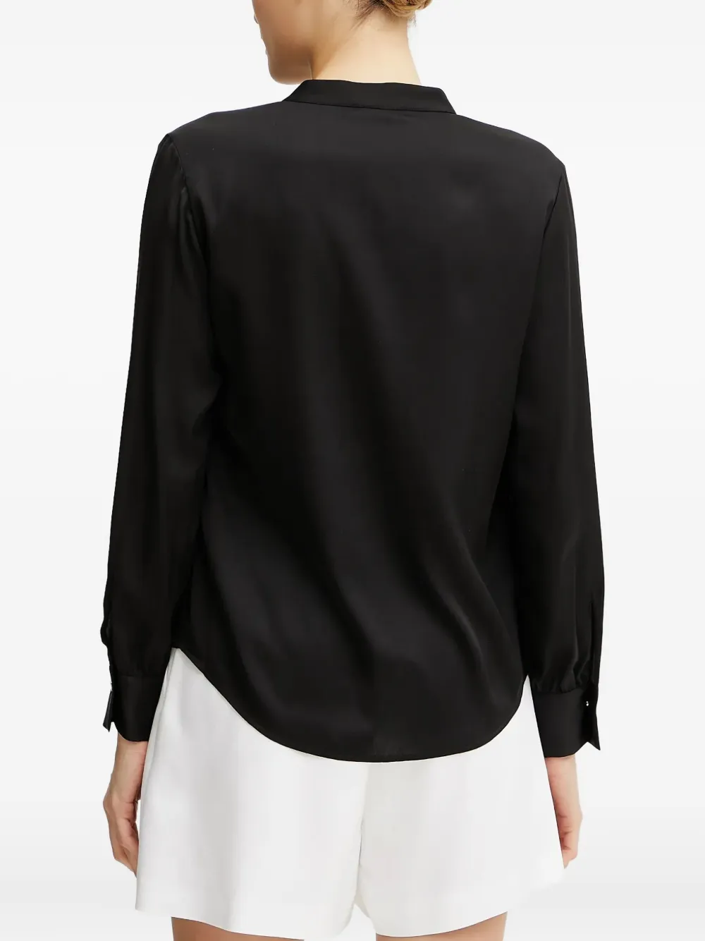 BOSS Geplooide top Zwart