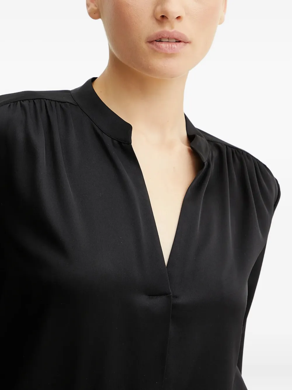 BOSS Geplooide top Zwart