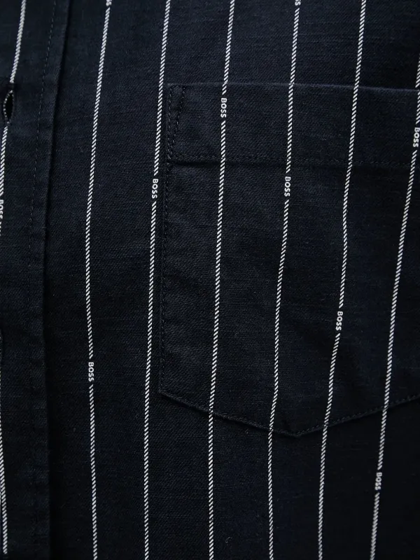 BOSS ピンストライプ シャツ | ブルー | FARFETCH JP