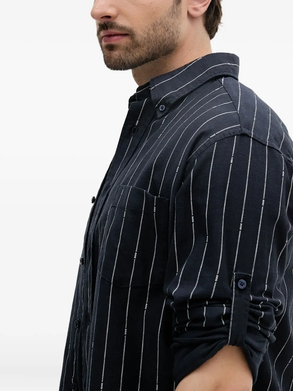 BOSS ピンストライプ シャツ | ブルー | FARFETCH JP