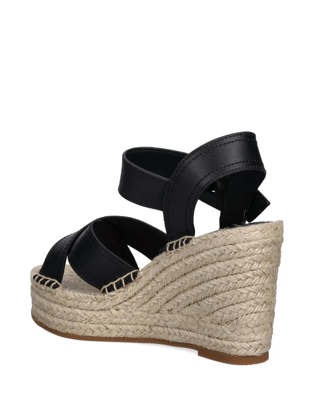 BOSS cross-strap wedge espadrilles Black