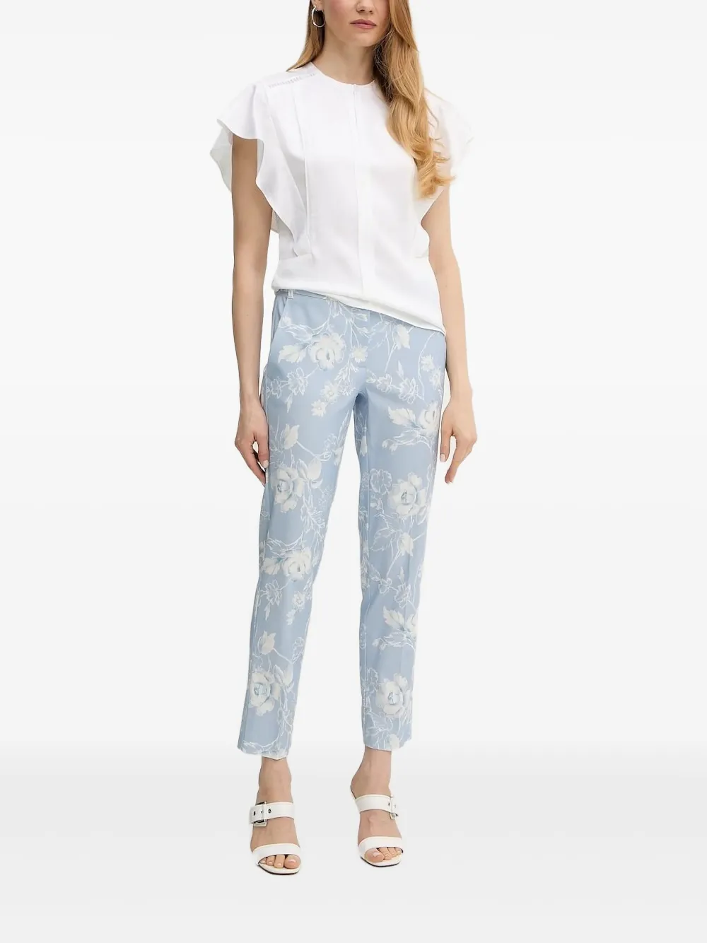 BOSS Shirt met ruches - Wit