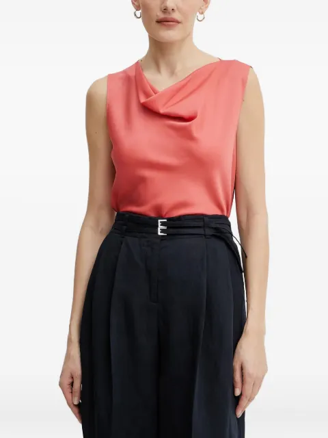 BOSS cowl-neck sleeveless top