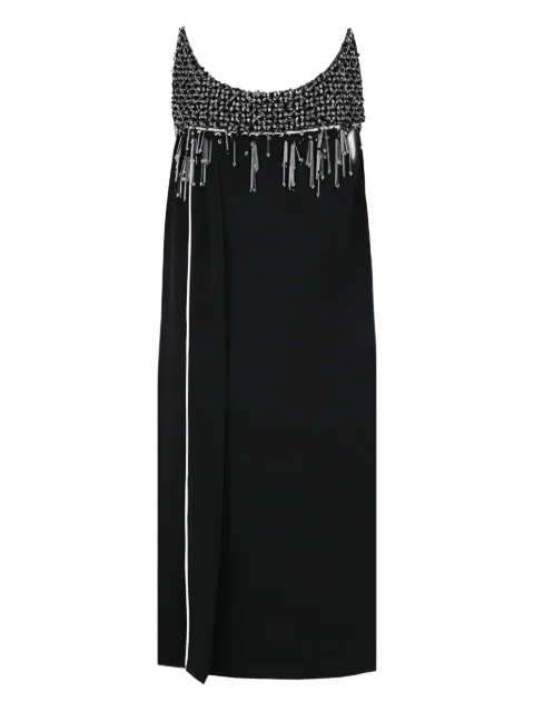 Prada crystal-bead embellished mini dress