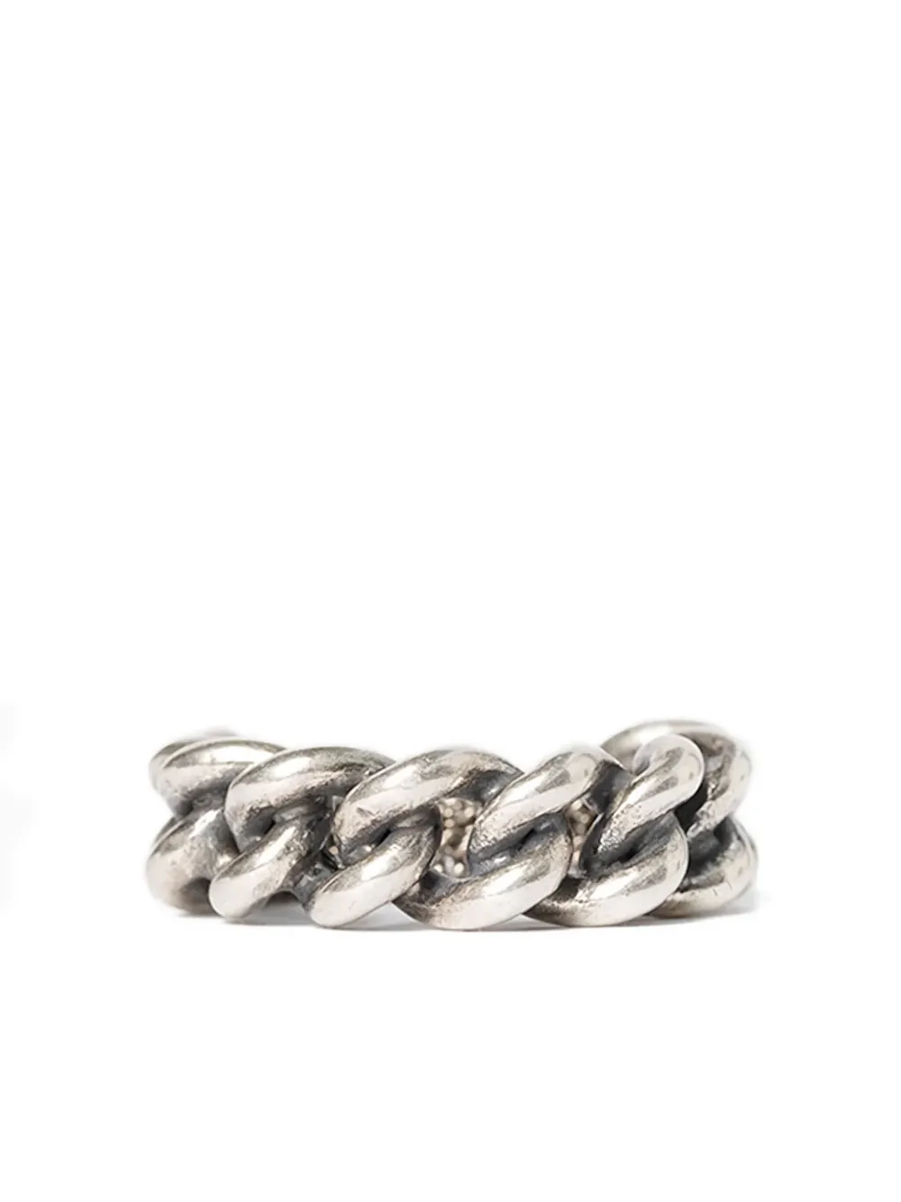 Ann Demeulemeester chain-link ring - シルバートーン Ann Demeulemeester chain-link ring - シルバートーン