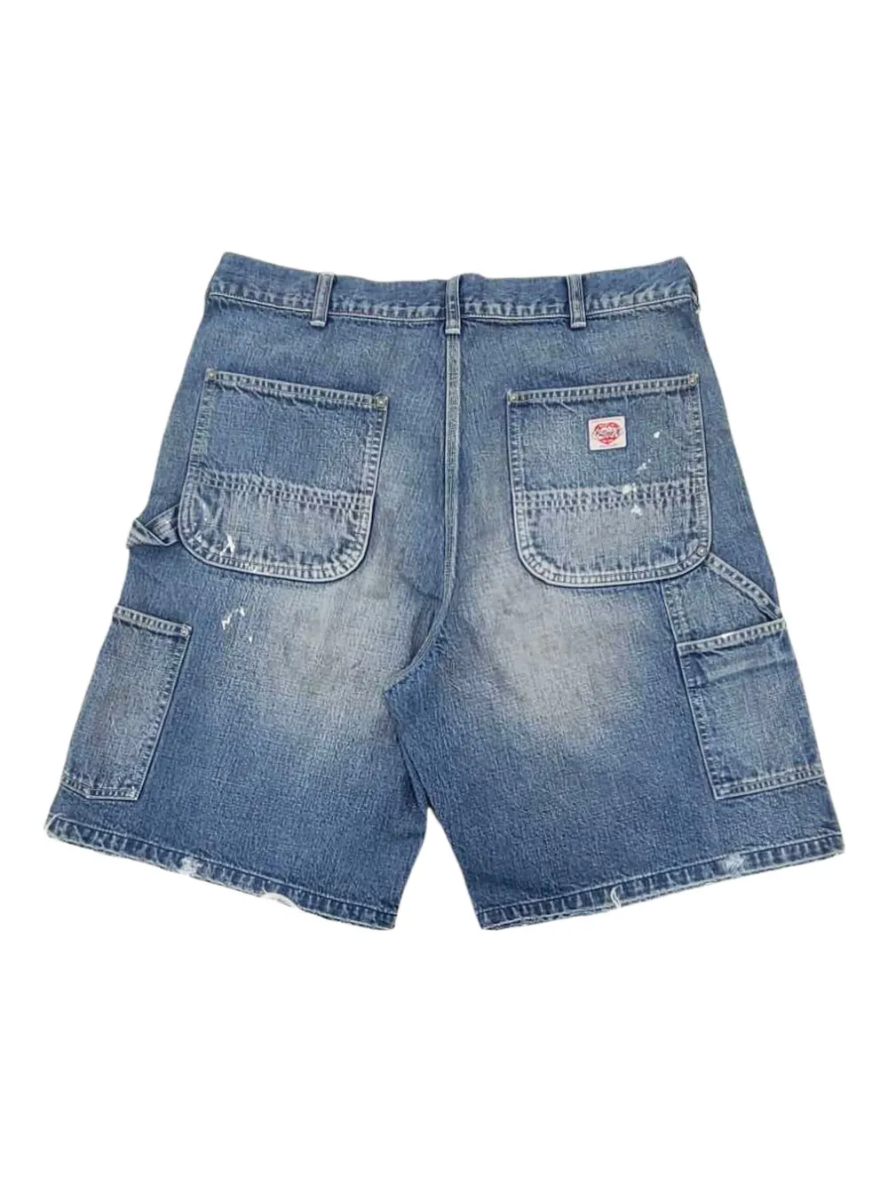 SAINT MXXXXXX Gerafelde denim shorts - Blauw
