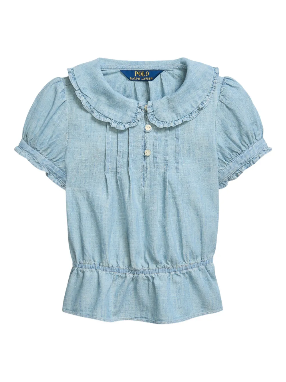 POLO RALPH LAUREN KIDS Shirt met ruchekraag Blauw