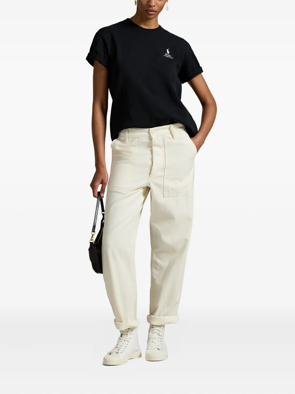 Polo Ralph Lauren T-shirt met geborduurd logo Zwart