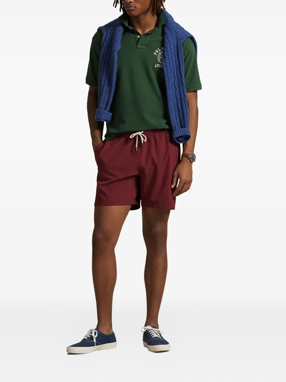 Polo Ralph Lauren Traveler zwembroek met elastisch trekkoord Rood