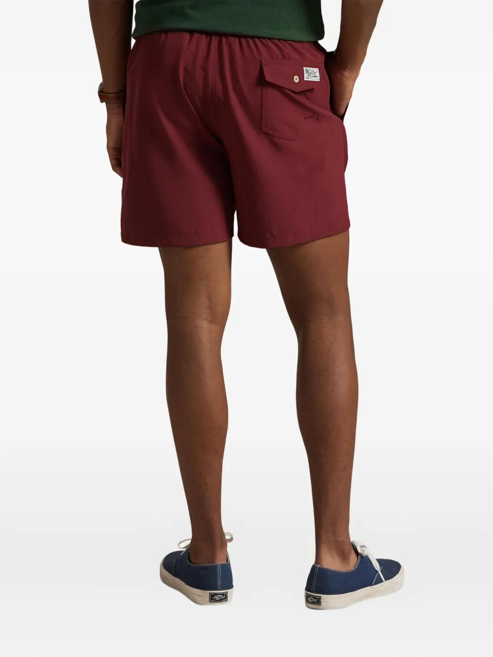 Polo Ralph Lauren Traveler zwembroek met elastisch trekkoord Rood